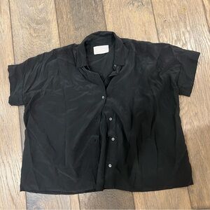 Everlane silk square shirt small